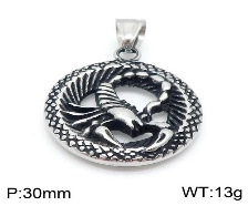 Pendentif scorpion argent pour hommes avec diamètre 30mm et poids de 13g