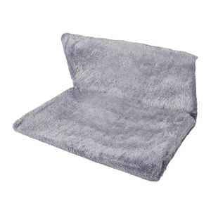 Plush grey hanging cat hammock bed with soft warm fleece for indoor cats stability