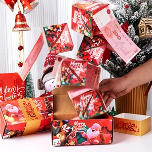 Boîte Cadeau Surprise De Noël Boîte Rebondissante Papier DIY Explosion Box Motif De Célébration