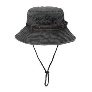 Chapeau De Brousse Boonie Toile Lavée Large Bord Protection Solaire Randonnée Pêche Voyage Broderie Montagne Homme Femme