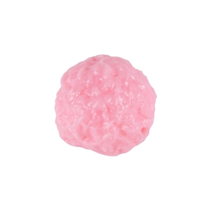 Textured pink shrimp ball miniature model made of PVC for DIY food craft decoration