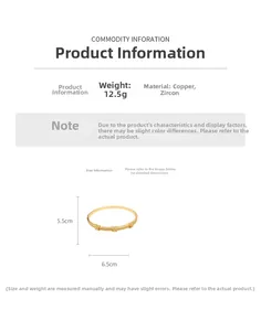Detail showing 18k gold plated X-knot bracelet with dimensions and 12.5g weight