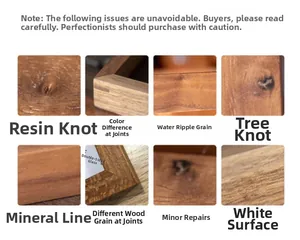 Detailed guide showing natural black walnut wood textures like knots and mineral streaks