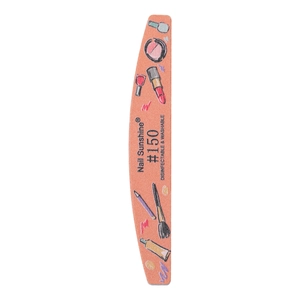 Orange curved nail file #150 grit for manicures, washable and disinfectable tool