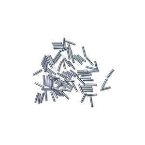 Bulk set of polished stainless steel ear piercing stud bar pins in silver metallic finish