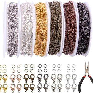 DIY Jewelry Making Supplies Electroplated Iron Metal Cross Chains With Lobster Clasps And Jump Rings For Necklace Bracelet Projects