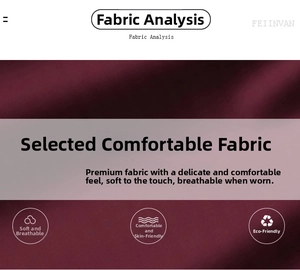 Détail du tissu bordeaux de la robe montrant sa texture douce, respirante et écologique