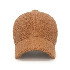 Winter Warm Teddy Fleece Baseball Cap For Women Men Solid Color Hard Top Lambswool Curved Brim Adjustable Fashion Hip Hop Hat
