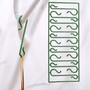 Plastic Christmas Tree Ornament S-Shaped Hooks Holiday Party Decoration Hanging Accessories Green Transparent Colors