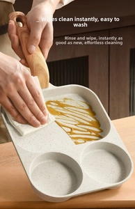 Detail showing non-stick maifan stone coating easily cleaned with a simple wipe