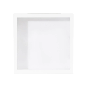 Detail view of the deep white shadow box frame for 3D souvenirs and travel keepsakes