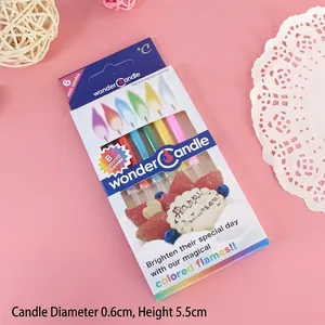 6er-Pack bunte Flammen-Geburtstagskerzen mit Spiraldesign für Party-Kuchendekoration