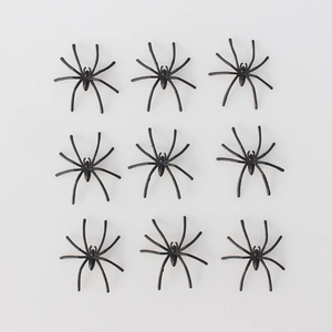 Halloween Small Plastic Spiders Realistic Props For Scary Party Decor DIY Spider Web Accessories Multiple Colors Novelty
