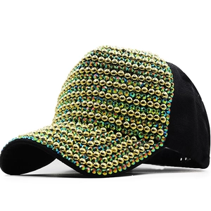 Baseball Cap Cotton Studded Rhinestone Sun Protection Outdoor Fashion Luxury Adjustable For Women