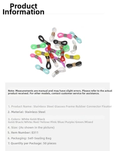 Detailed view of colorful silicone eyeglass chain connectors with stainless steel springs