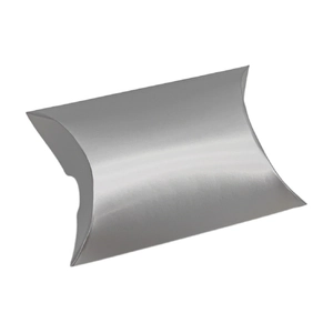 Silberne kissenförmige Geschenkschachtel mit metallischem Finish für Hochzeiten