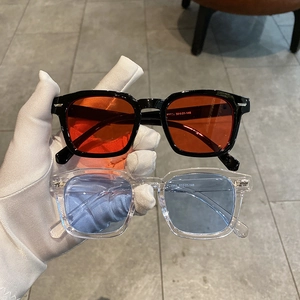 Vintage Square Sunglasses UV400 Acetate Frame Trendy Fashion Hip Hop Style Unisex Decorative Eyewear For Men Women