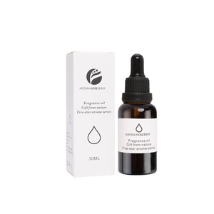 30ml fragrance essential oil in amber dropper bottle with elegant white gift box