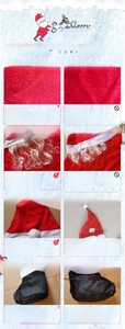 Comparaison détaillée du tissu peluche, de la barbe et des coutures du costume de Père Noël