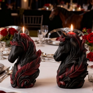 Molde Silicona Cabeza De Caballo Forma Animal Realista Fabricación Velas DIY Artesanía Aromaterapia Textura Crin Grado Alimenticio