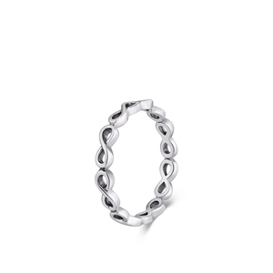 Anello Infinito In Argento Sterling 925 Fascia Con Simbolo Collegato Minimalista Per Donna Gioielli Geometrici
