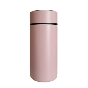 Smart 316 stainless steel vacuum flask in pink matte finish with minimalist design