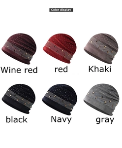 Aperçu des coloris de bonnets en chenille avec paillettes métalliques en six teintes d'hiver