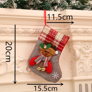 Spécifications de taille pour chaussette de Noël bonhomme de pain d'épices avec mesures