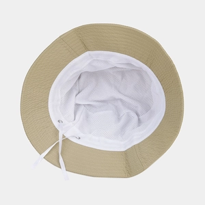 Chapeau de soleil imperméable kaki avec doublure en mesh respirant et cordon réglable
