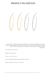 Detailed specs of twisted hoop 925 silver earrings in gold and silver finishes