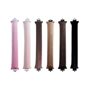 Velvet heatless hair rollers in six colors for natural curls and styling