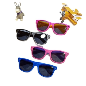 Kids polarized silicone sunglasses in four colors with UV protection and matte frames