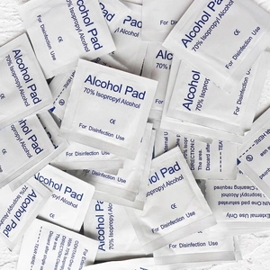 Alcohol Pads 70% Isopropyl Alcohol Disinfection Wipes Wrapped For Earring Piercing Care Jewelry Cleaning Sterile Prep
