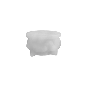 Weiße Blumenbasis Silikonform mit detailliertem Blumenrelief für DIY-Kerzenguss