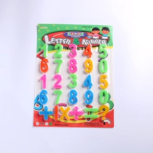 Colorful 26-piece magnetic plastic numbers set for kids learning and fridge decor