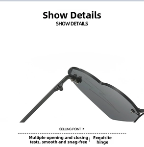 Close-up of metal hinge and geometric lightning cut edge on heart-shaped sunglasses