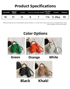 Dimensions et options de couleur pour le sac à main matelassé en similicuir souple