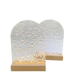 Veilleuse peinture tulipe DIY avec panneau acrylique et base en bois lueur chaude