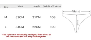 Size chart showing waist and length measurements for sweet mesh lace thongs