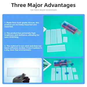Silicone domino box mold set with high flexibility and easy release for resin casting
