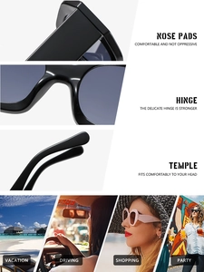 Detail view of durable hinges, nose pads, and sleek temples on black polygon sunglasses