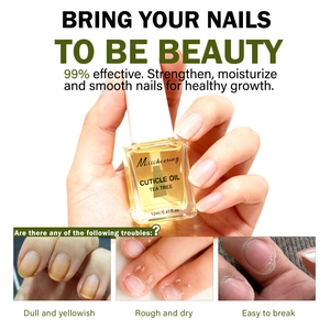Tea tree cuticle oil 12ml for strengthening, moisturizing and smoothing yellow nails