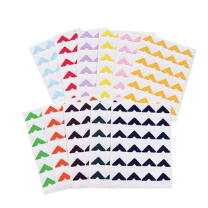 Set of 240 colorful self-adhesive photo corners in 10 diverse colors for DIY scrapbooking