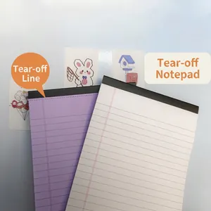 Minimalist A5 A4 legal pad with easy-tear perforated pages and horizontal lines