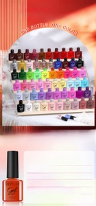 Detailed view of 7ml soak off gel polish bottles in a massive 125 color professional palette
