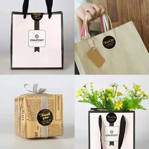 500pcs black and gold foil Thank You stickers for gift boxes and business packaging