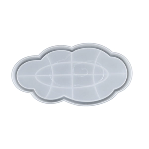 Cloud shaped silicone mold for resin art and plaster storage tray DIY projects