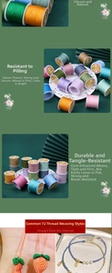 Close-up of colorful size 72 nylon jewelry cord for DIY bracelet making and weaving