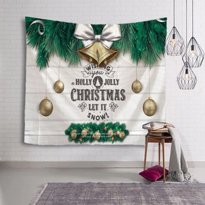 Arazzo Decorativo Di Natale Poliestere Tappezzeria Da Parete Sfondo Per Casa Dormitorio Festivo Tema Stampa Arte Grande Tela