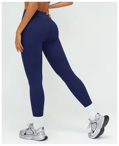 Détails du legging de yoga taille haute avec fronce fessier froncé avec coutures sans couture
